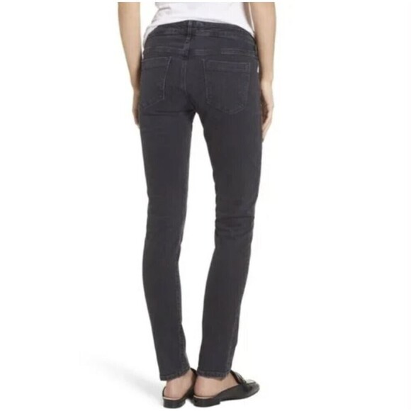 AGOLDE Chloe Low Rise Cotton Blend Washed Out Distressed Gray Denim Jeans Sz 28 - Picture 3 of 10